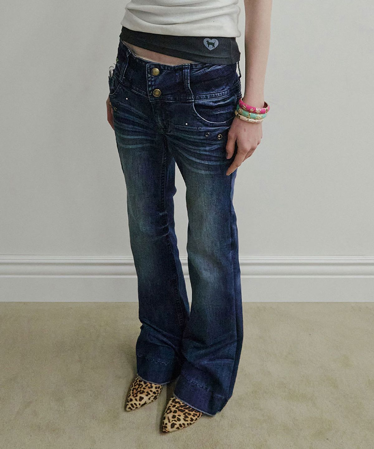 스컬프터(SCULPTOR) DIY Bootcut Denim Mid Blue