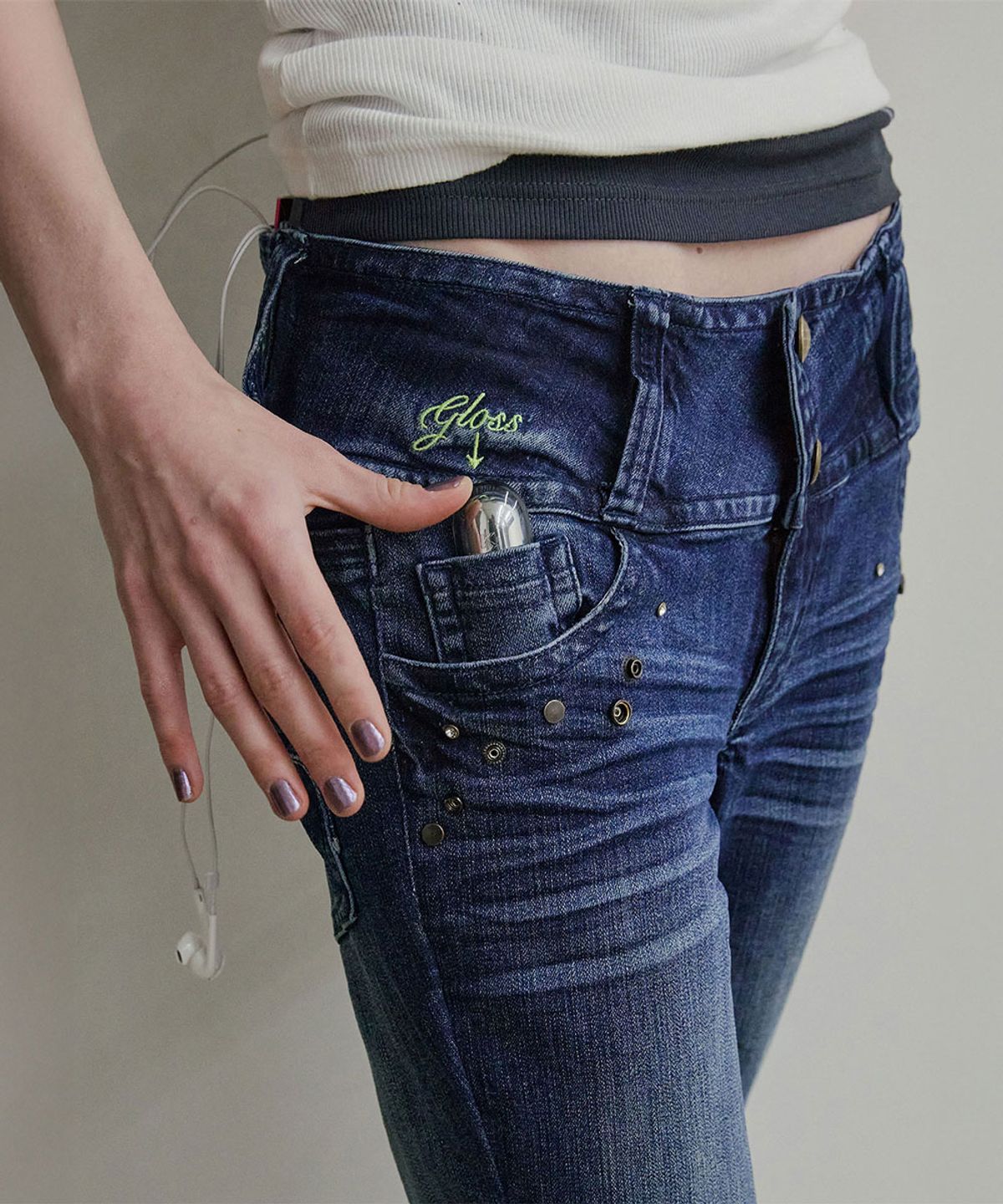 스컬프터(SCULPTOR) DIY Bootcut Denim Mid Blue
