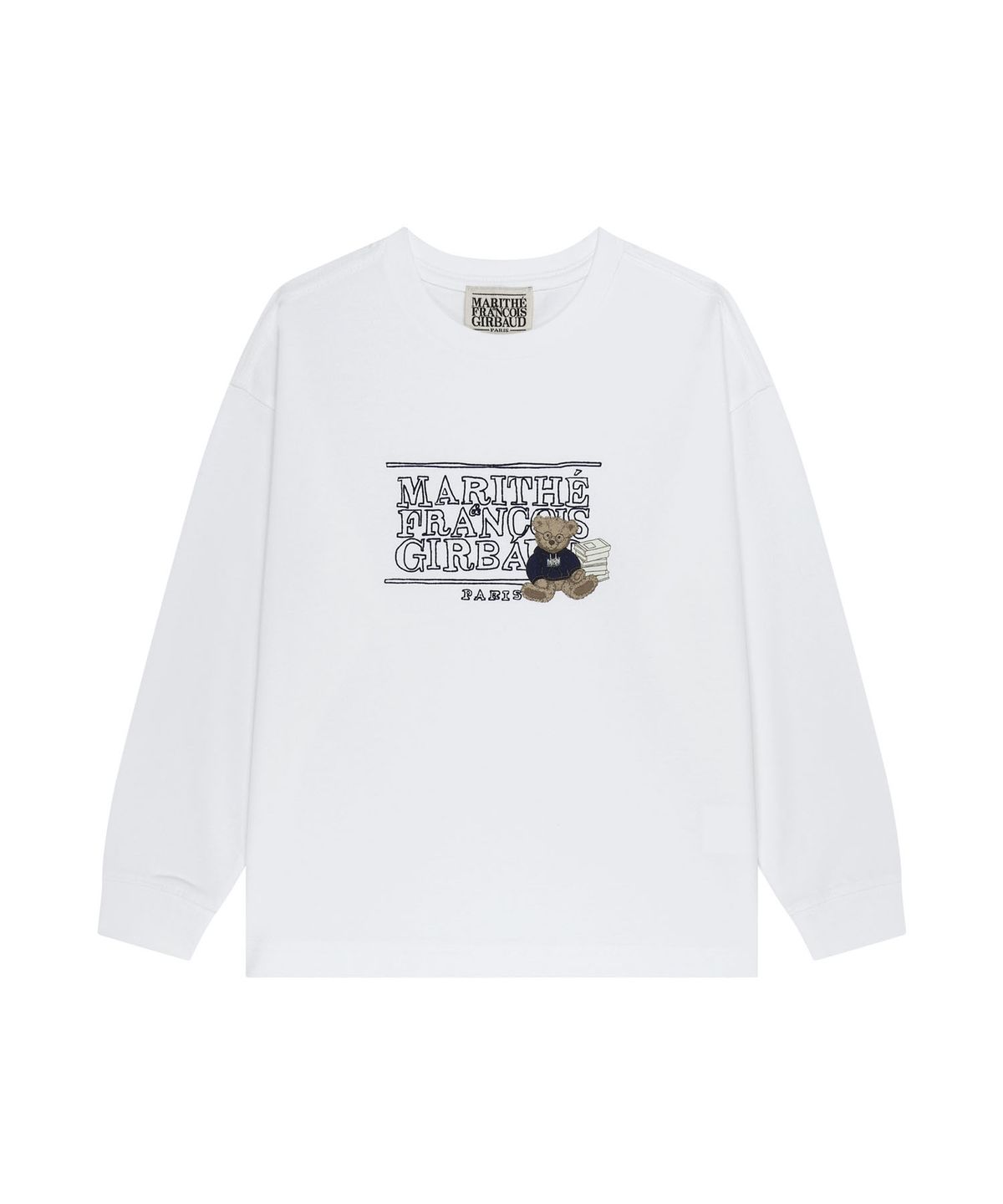 마리떼 키즈(MARITHÉ KIDS) KIDS DOODLE CLASSIC LOGO LONG SLEEVE TEE white