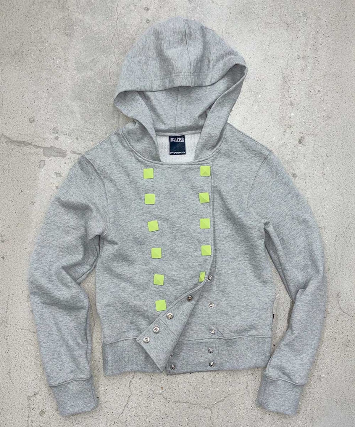 스컬프터(SCULPTOR) Napoleon Stud Hoodie Melange Gray