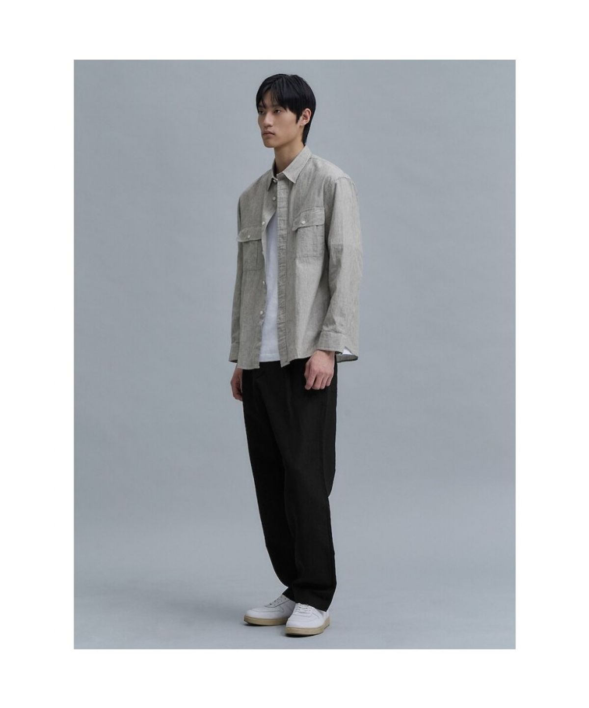 시프트지(SHIFT.G) Relax fit Micropattern Shirts  Grey