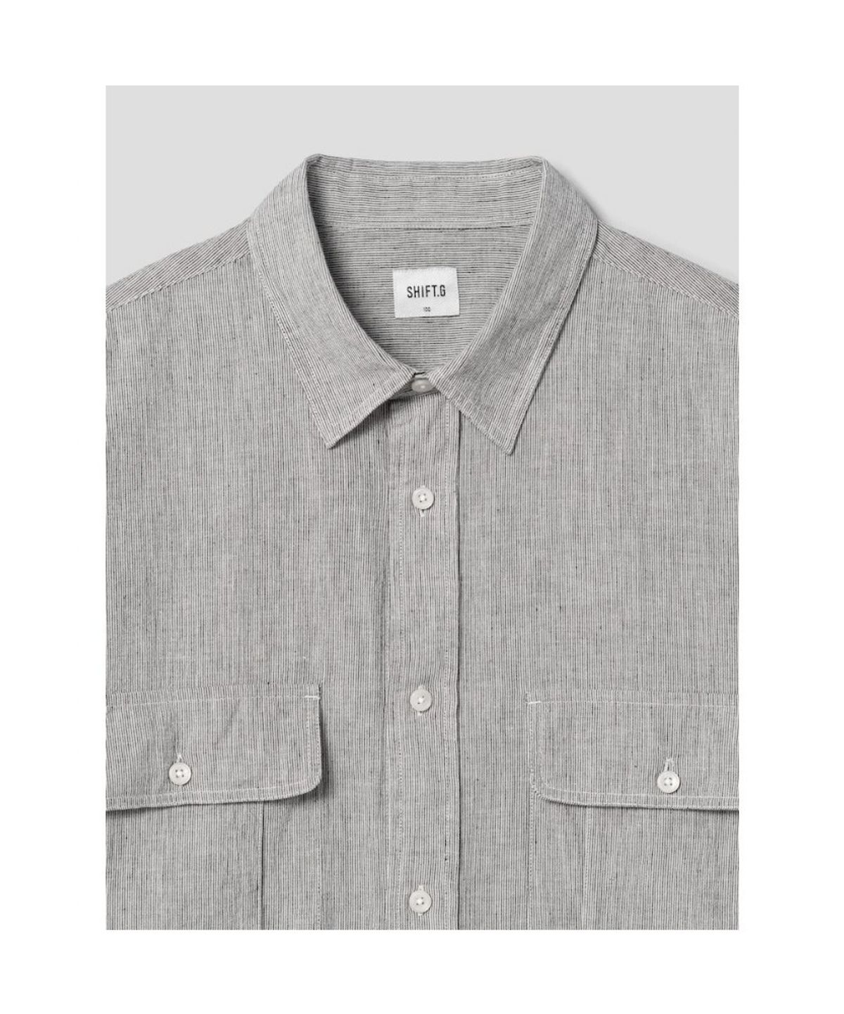 시프트지(SHIFT.G) Relax fit Micropattern Shirts  Grey
