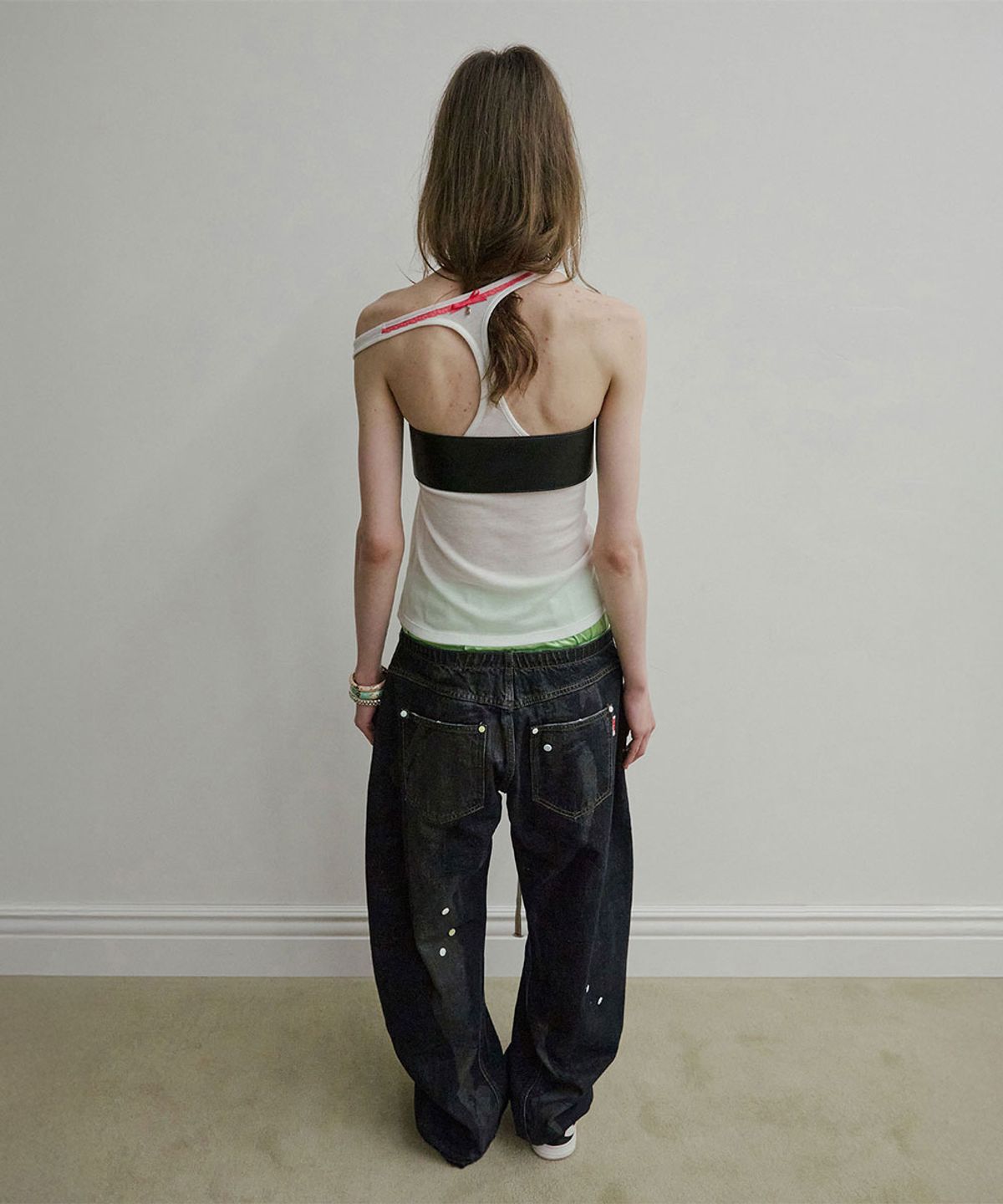 스컬프터(SCULPTOR) Pill Denim Pants Indigo Blue