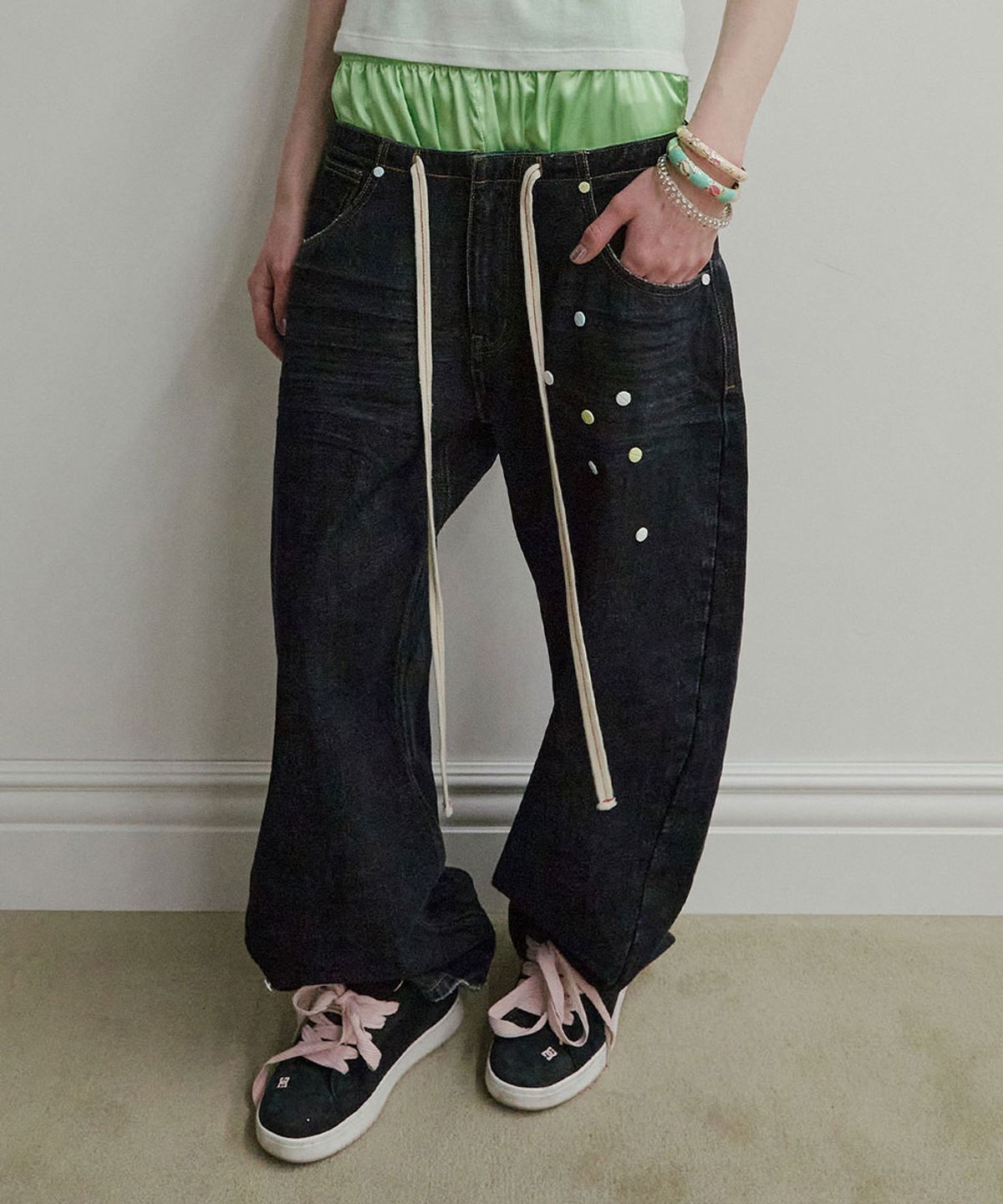 스컬프터(SCULPTOR) Pill Denim Pants Indigo Blue