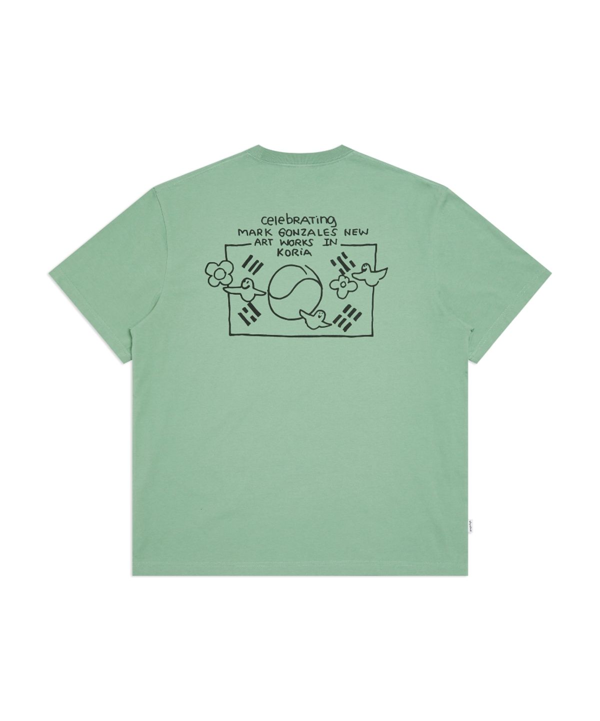 마크곤잘레스(MARK GONZALES) 코리아 에디션 태극기 그래픽 반팔 티셔츠 - VINTAGE GREEN