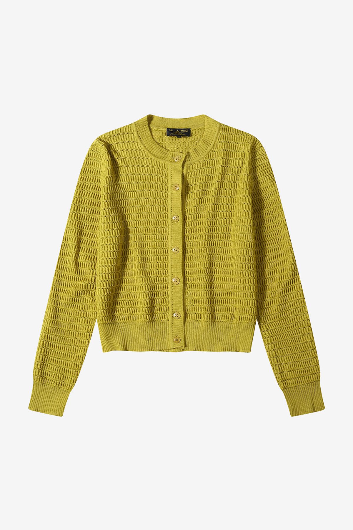 르몽생미셸(LE MONT ST MICHEL) GURON-FANCY STITCH CARDIGAN_Olive