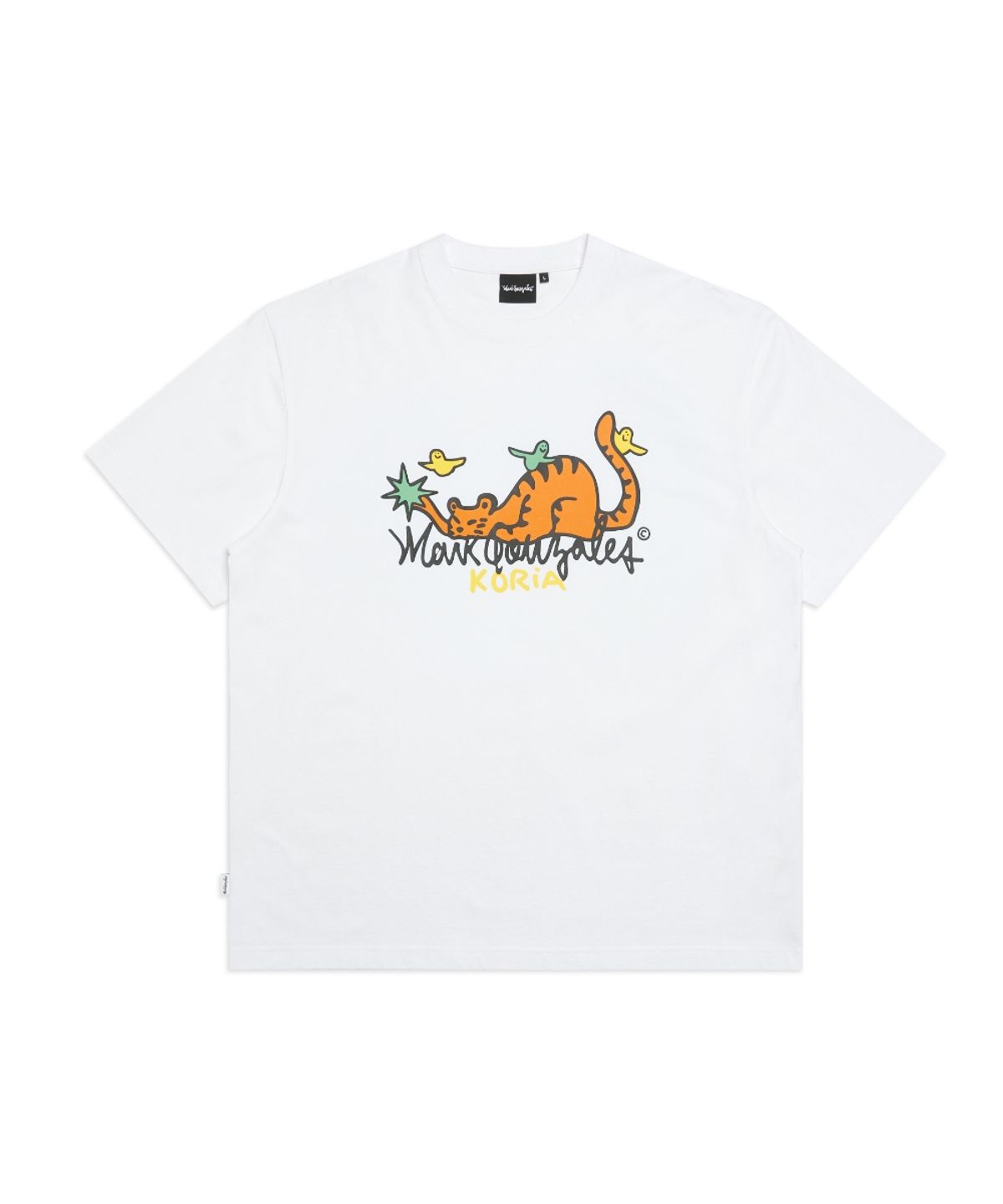 마크곤잘레스(MARK GONZALES) 타이거 엔젤 그래픽 반팔 티셔츠 - WHITE