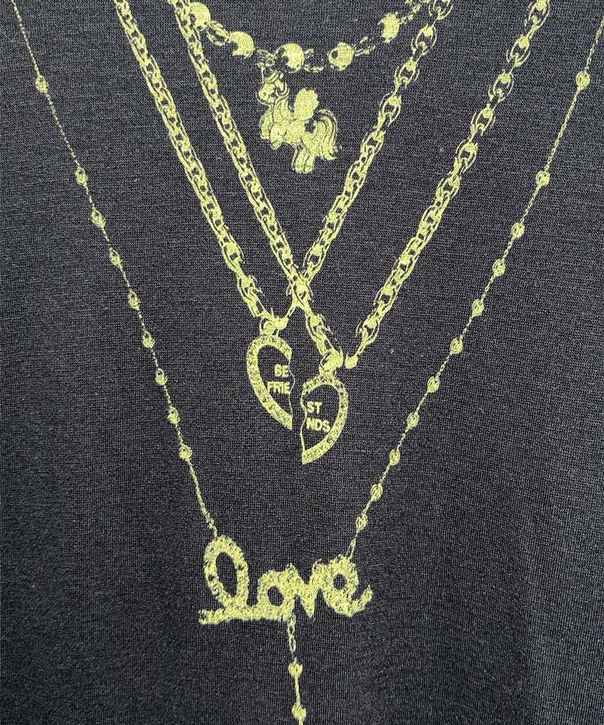 스컬프터(SCULPTOR) Faux Necklace Tee Black