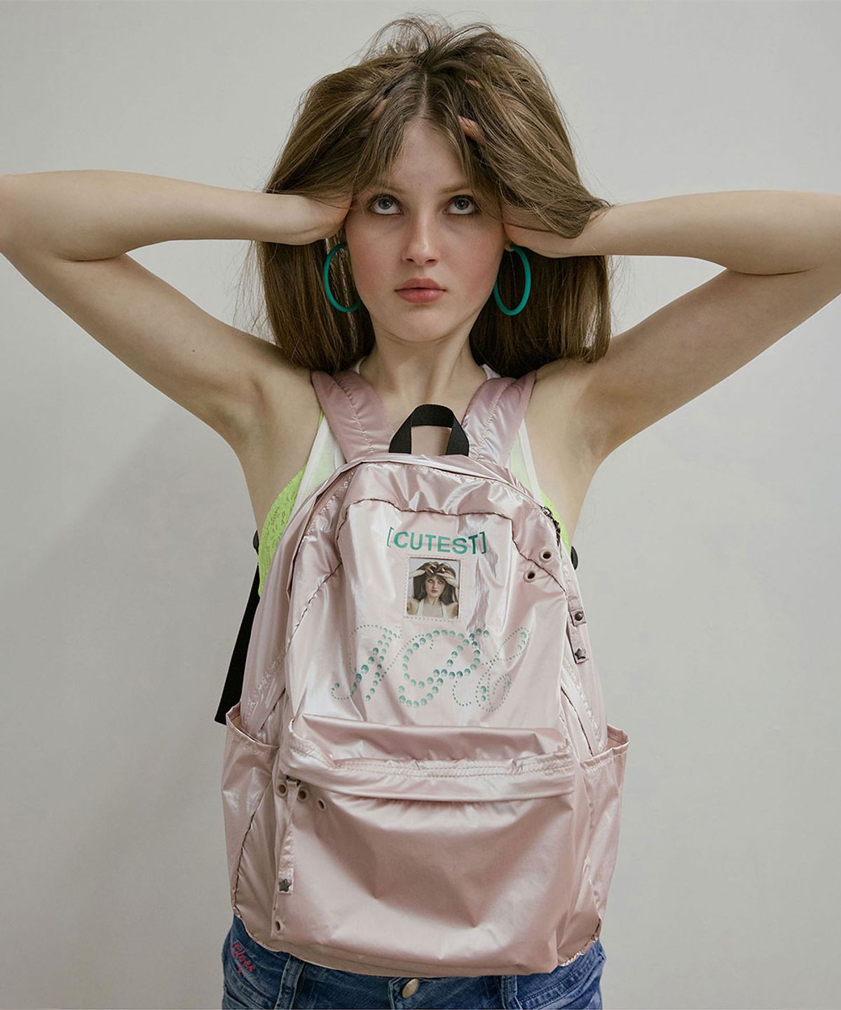 스컬프터(SCULPTOR) NPC Metallic Backpack Pink