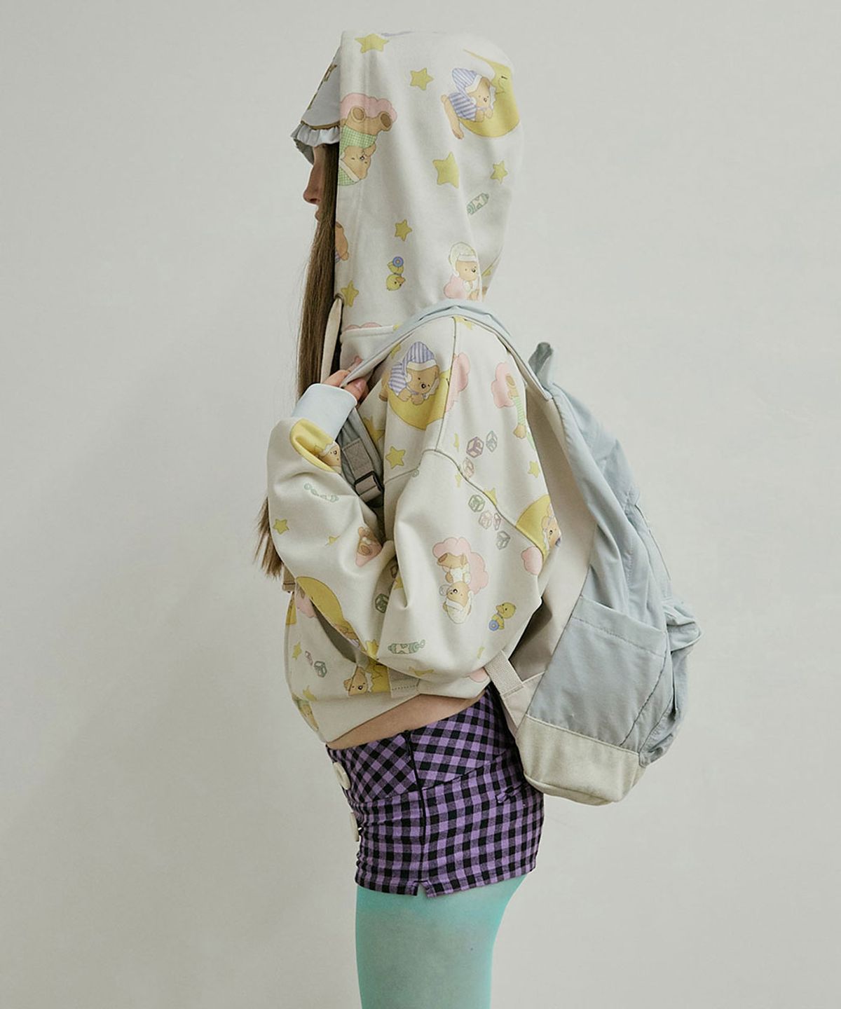 스컬프터(SCULPTOR) Grumpy Girl Nylon Backpack Matt Sage