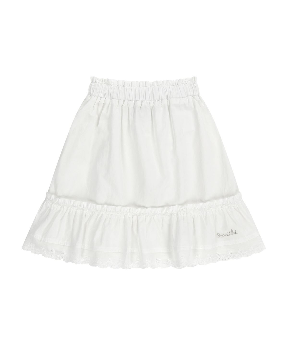 마리떼 키즈(MARITHÉ KIDS) KIDS W FRILL MIDI SKIRT white