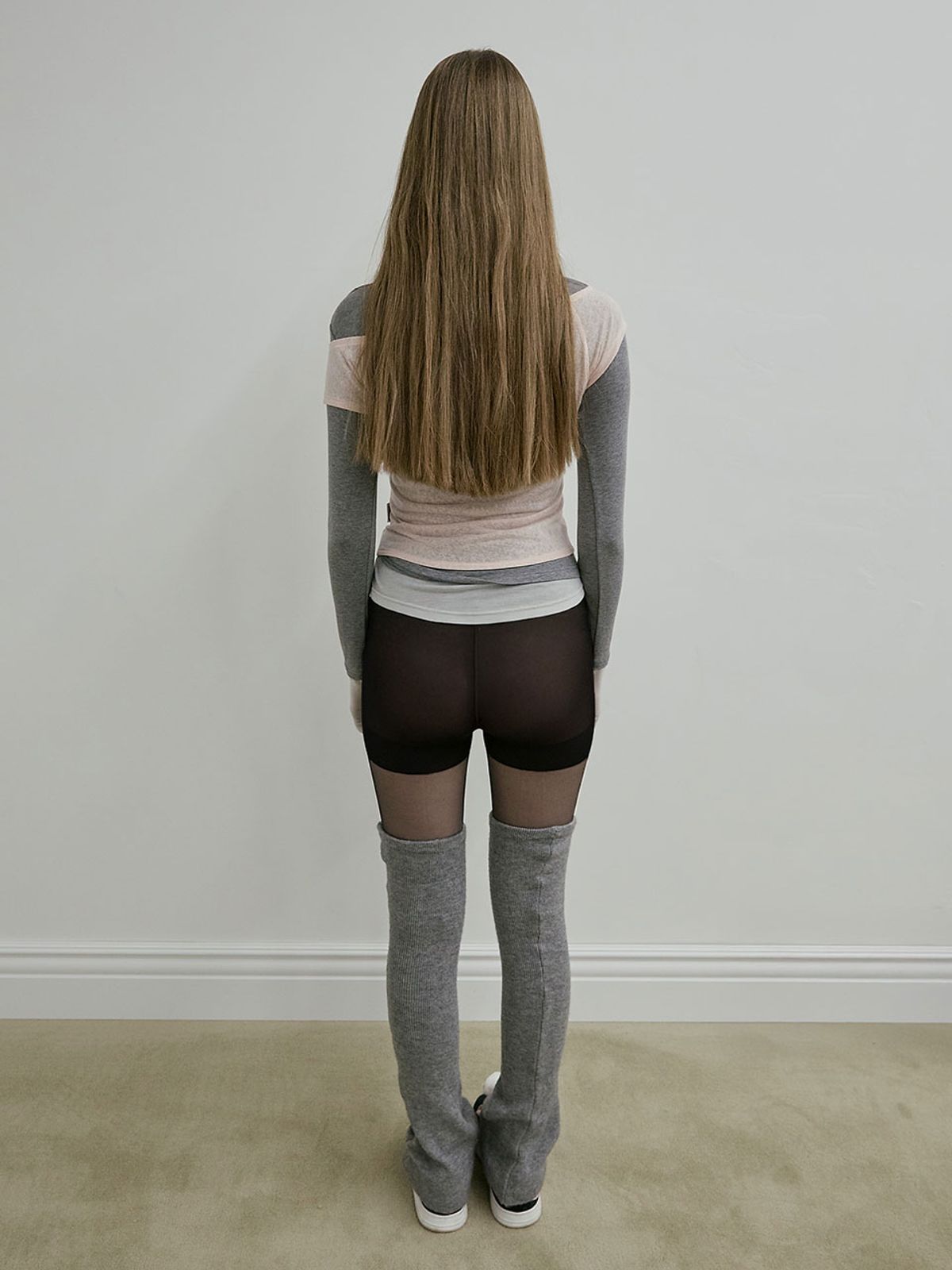 스컬프터(SCULPTOR) Lazy Layered Tee Pale Pink
