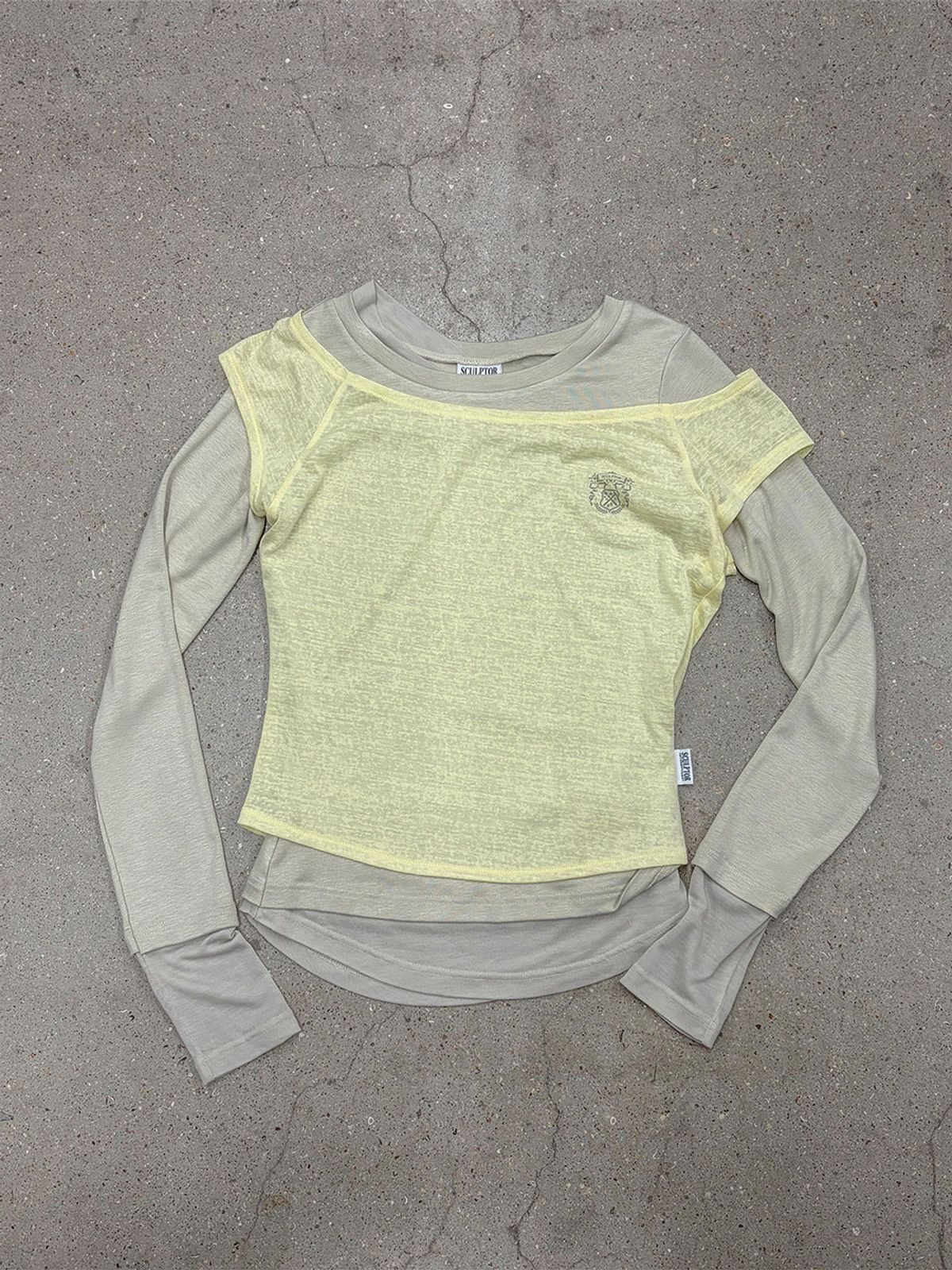 스컬프터(SCULPTOR) Lazy Layered Tee Lemon