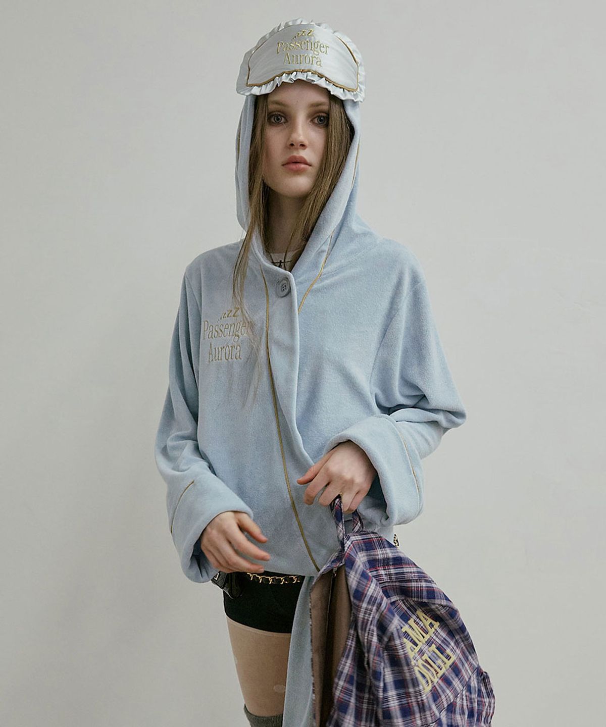 스컬프터(SCULPTOR) Passenger Eye Mask Pouch Baby Blue(Aurora)