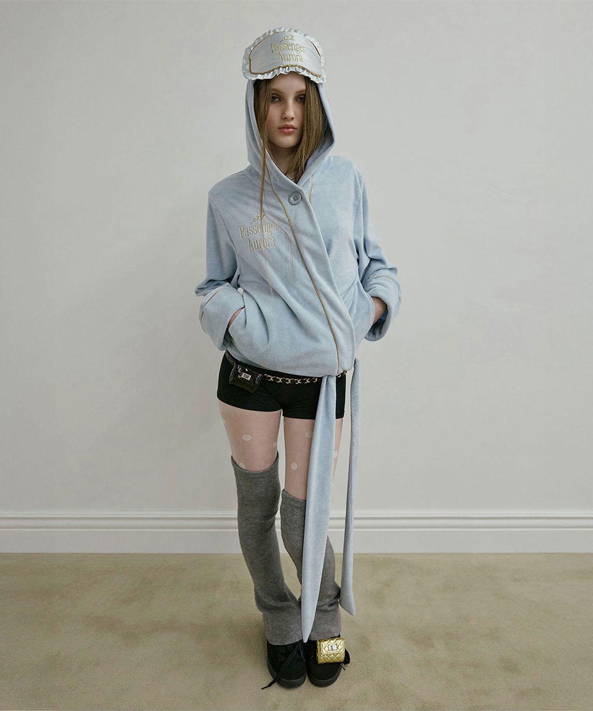 스컬프터(SCULPTOR) Bath Robe Hoodie Baby Blue(Aurora)