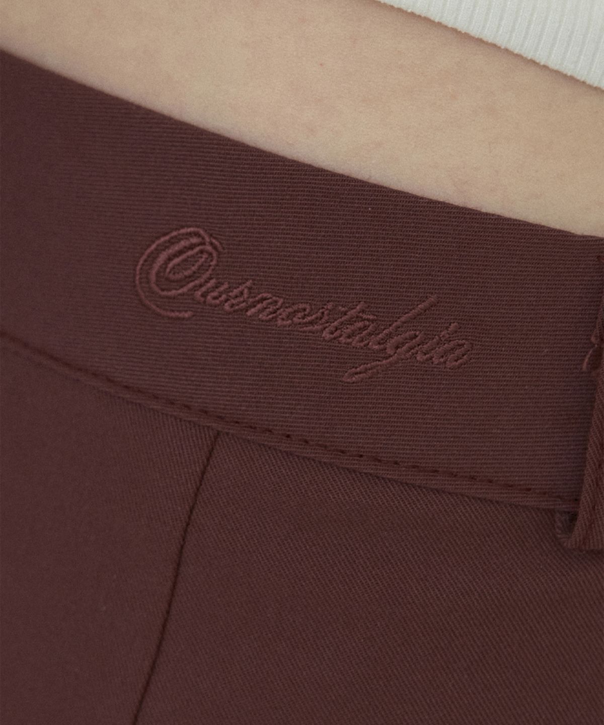아우어노스텔지아(OURNOSTALGIA) Mono basic straight cotton pants_Grape(O25-PT02)