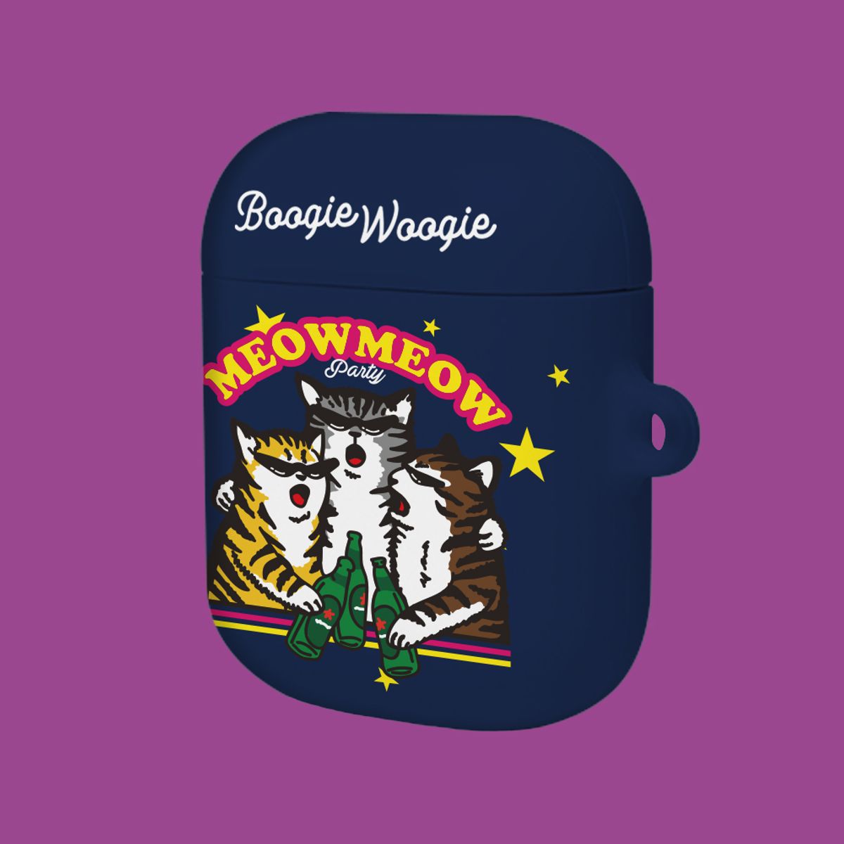 부기우기(BOOGIE WOOGIE) 에어팟/에어팟프로 케이스 - 미우클럽(Meow Club)