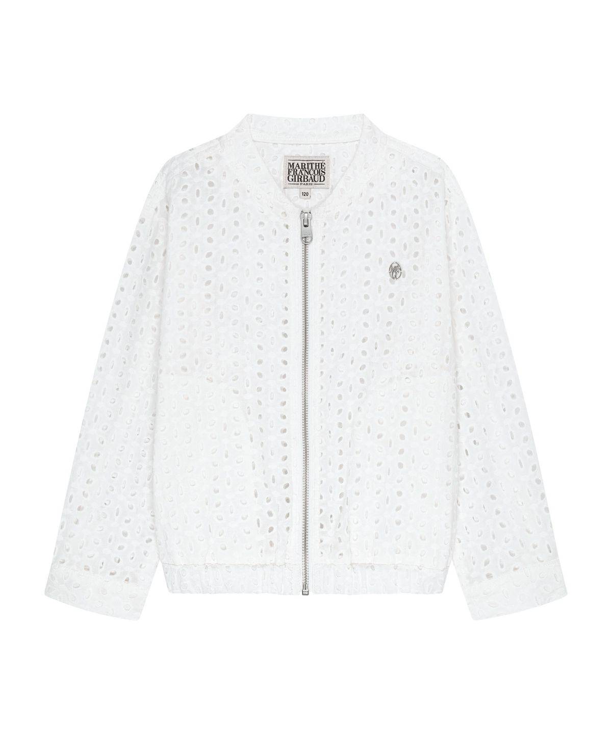 마리떼 키즈(MARITHÉ KIDS) KIDS W EYELET LACE ZIP-UP JACKET white