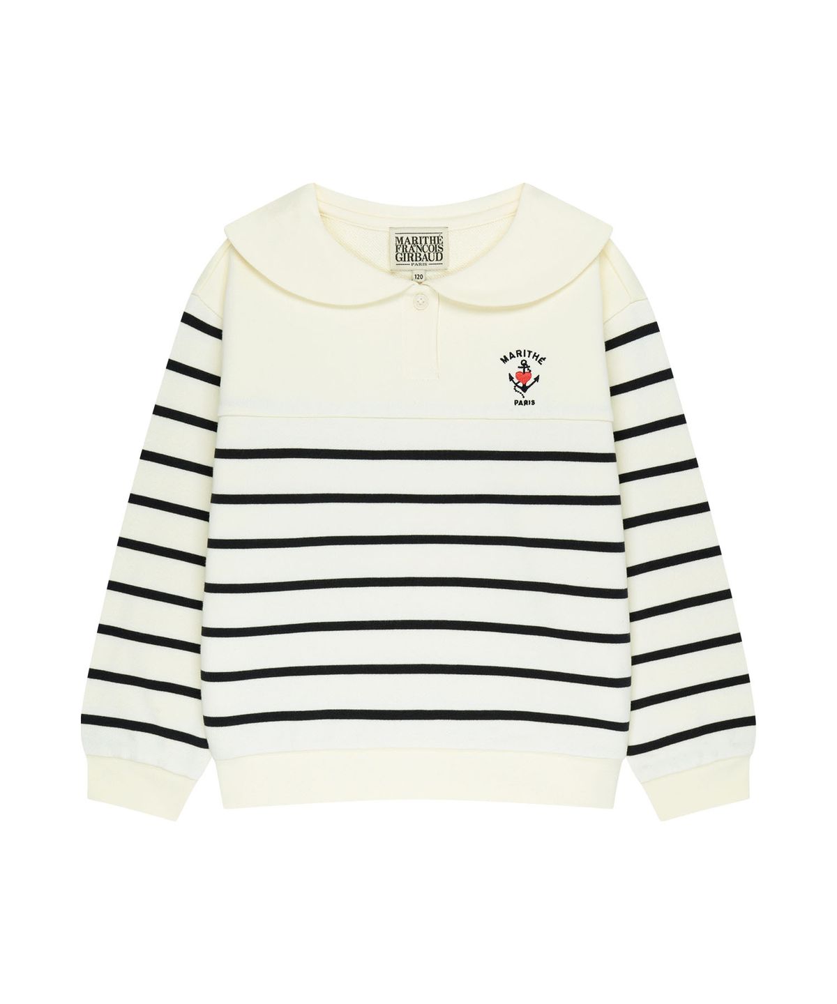 마리떼 키즈(MARITHÉ KIDS) KIDS W SAILOR STRIPE SWEATSHIRT navy