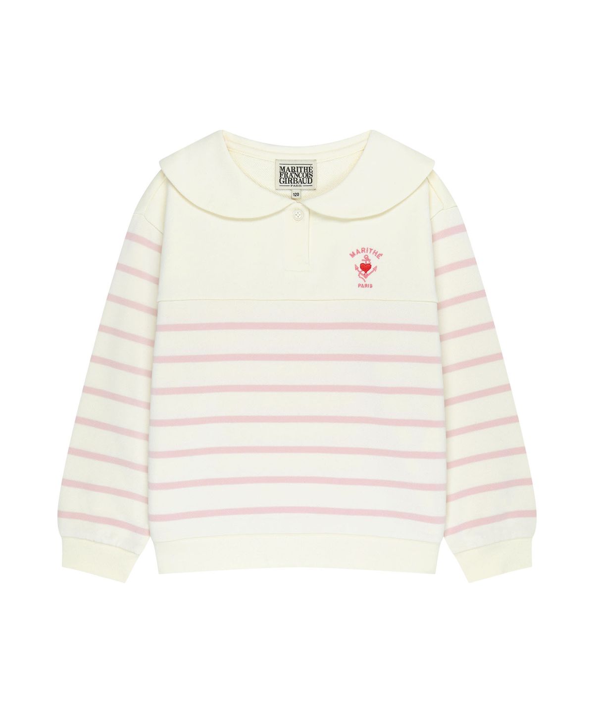 마리떼 키즈(MARITHÉ KIDS) KIDS W SAILOR STRIPE SWEATSHIRT pink