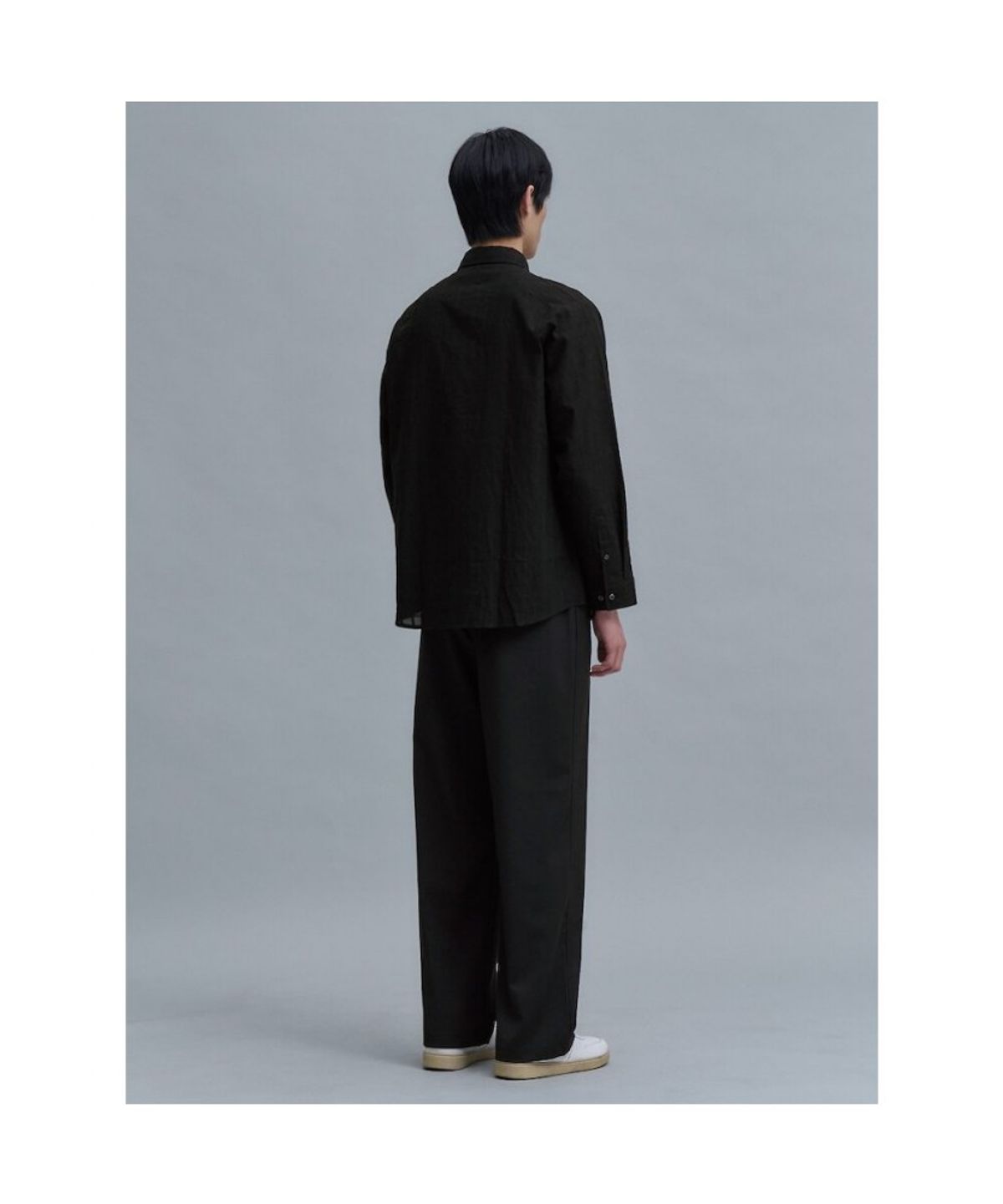 시프트지(SHIFT.G) Wool Blended Semi Wide Slacks  Black