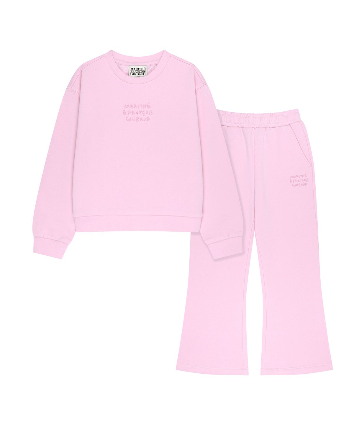 마리떼 키즈(MARITHÉ KIDS) KIDS W BOOTS CUT CROP SWEAT SET-UP pink