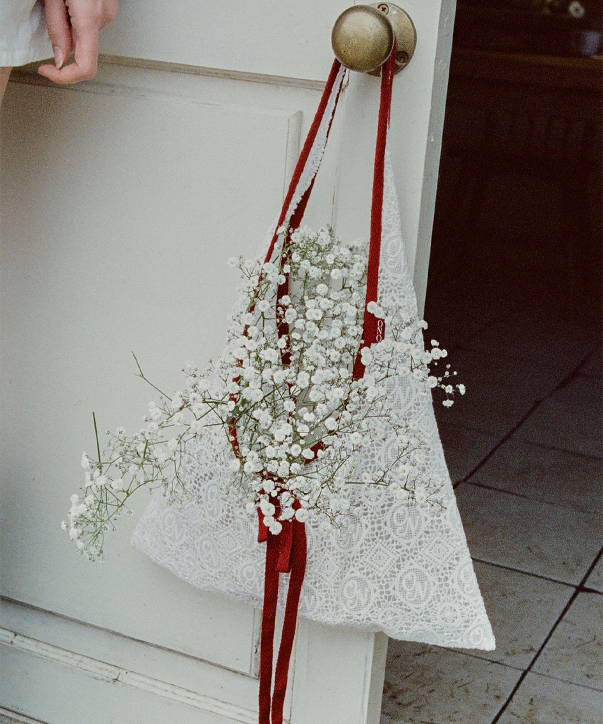 아우어노스텔지아(OURNOSTALGIA) ON Lace shoulder bag_White(O25-ACC02)