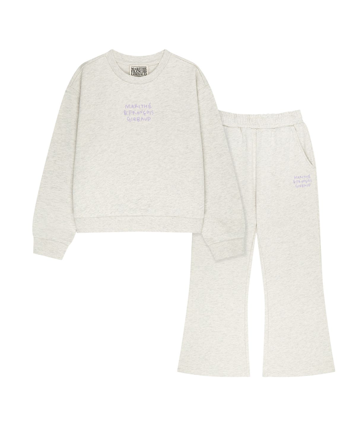 마리떼 키즈(MARITHÉ KIDS) KIDS W BOOTS CUT CROP SWEAT SET-UP oatmeal
