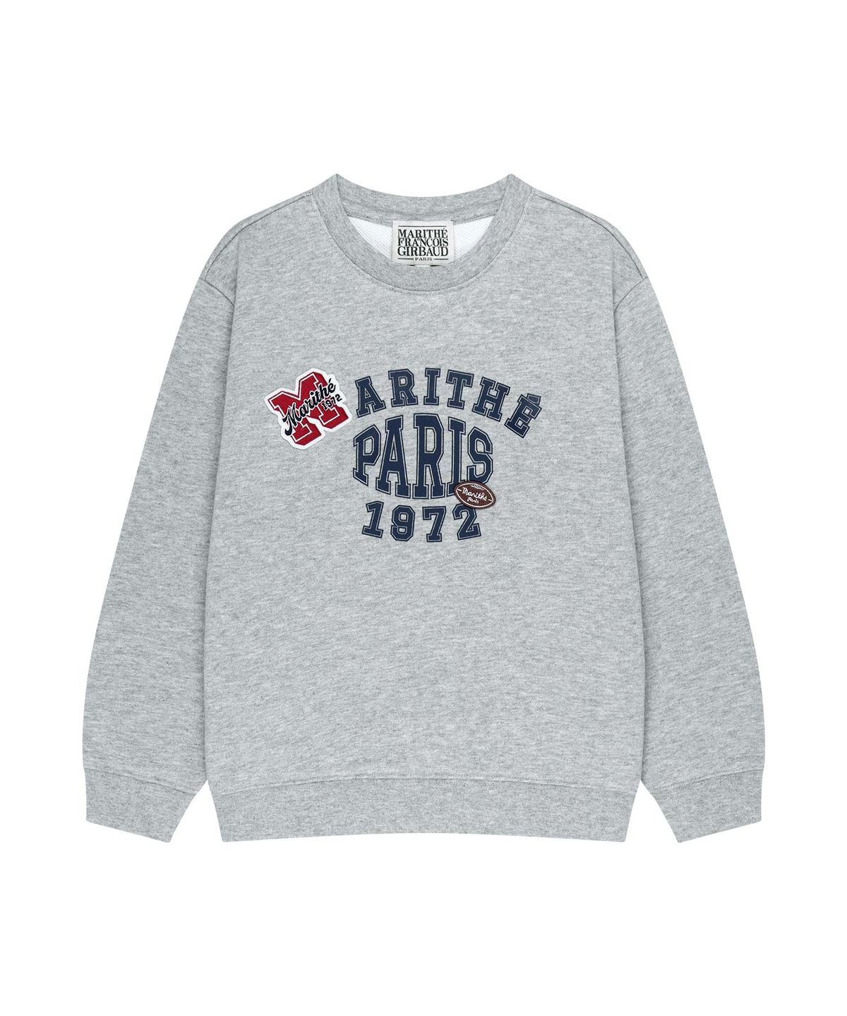 마리떼 키즈(MARITHÉ KIDS) KIDS LOGO PATCH GRAPHIC SWEATSHIRT heather gray