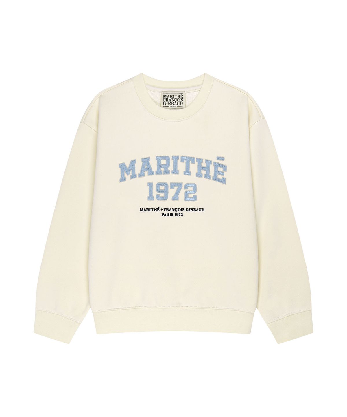 마리떼 키즈(MARITHÉ KIDS) KIDS DENIM APPLIQUE SWEATSHIRT ivory