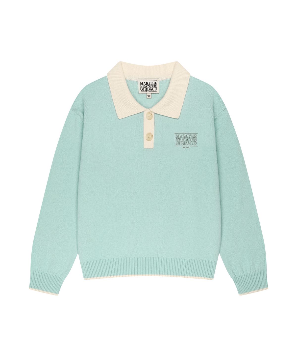 마리떼 키즈(MARITHÉ KIDS) KIDS SMALL CLASSIC LOGO COLLAR KNIT PULLOVER mint