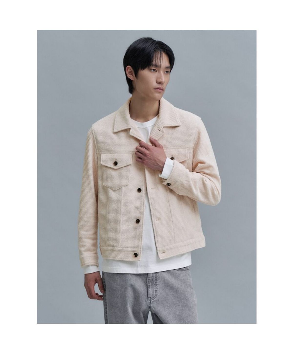 시프트지(SHIFT.G) Fancy Jersey Trucker  Beige