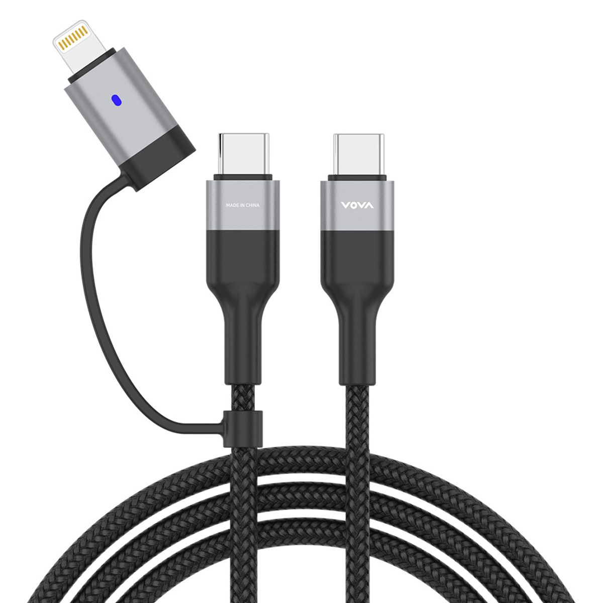보바(VOVA) 60W 3in1 멀티 초고속 충전케이블 VA-220
