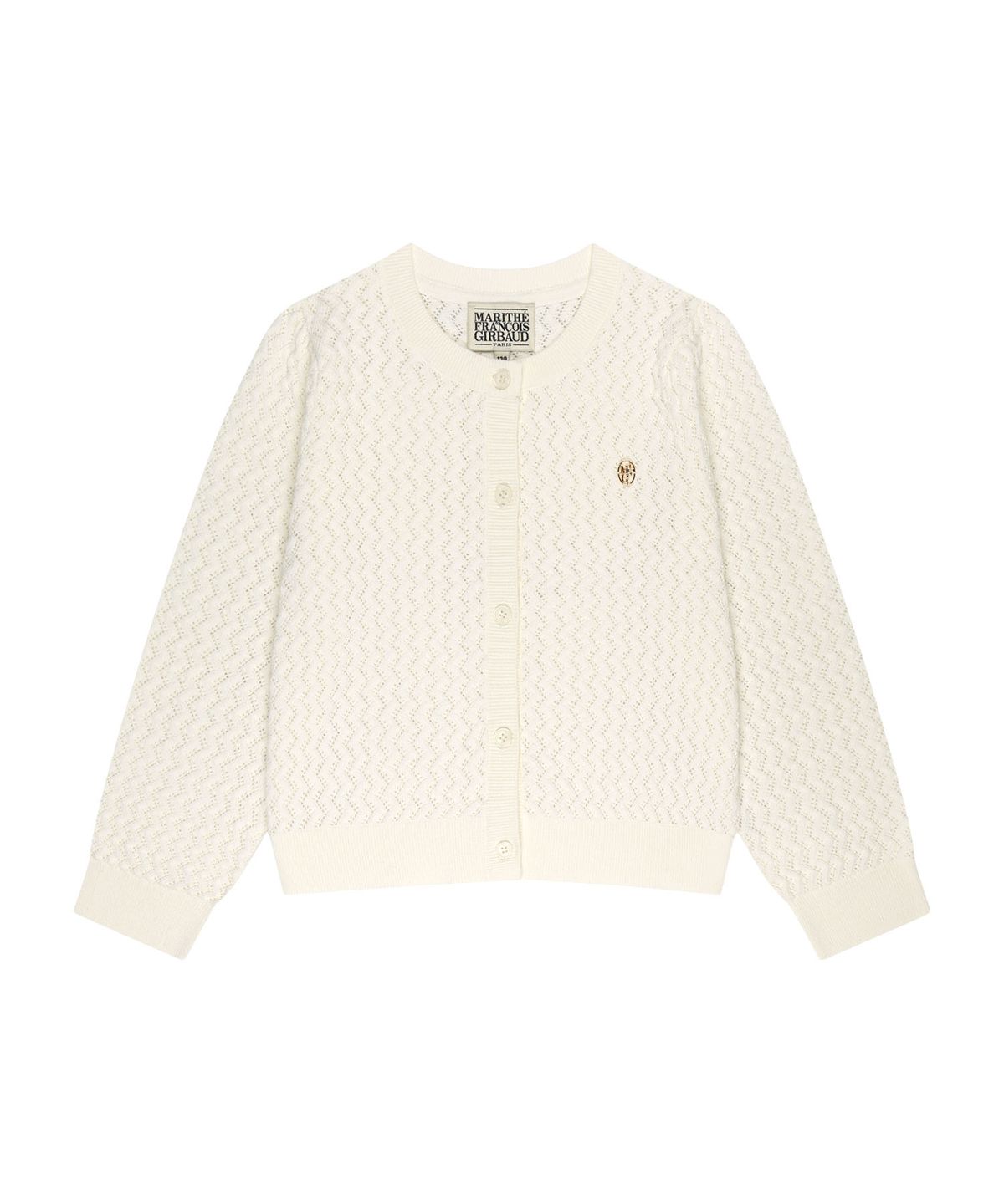 마리떼 키즈(MARITHÉ KIDS) KIDS W POINTELLE KNIT CARDIGAN ivory