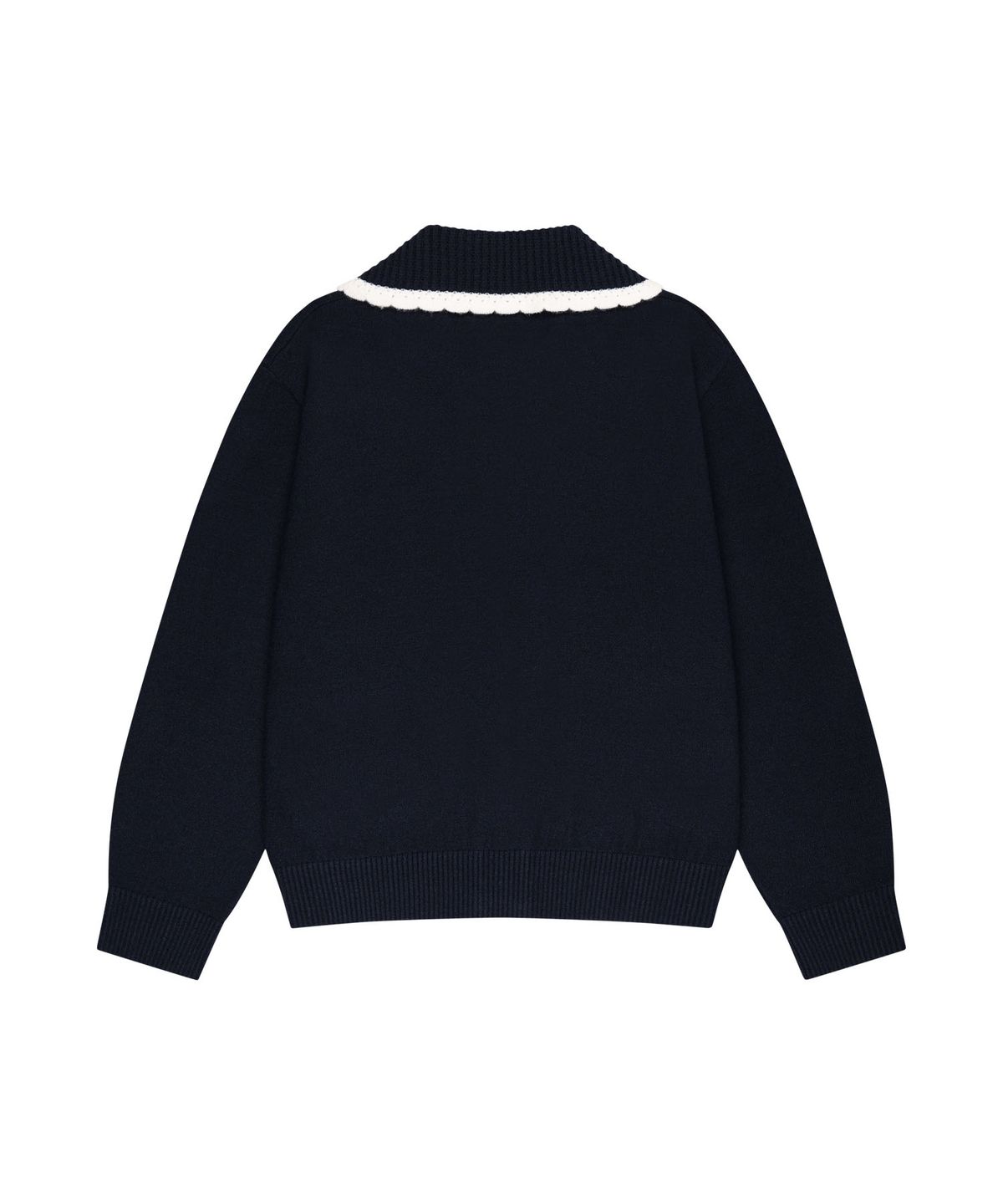 마리떼 키즈(MARITHÉ KIDS) KIDS W LACE COLLAR CARDIGAN navy