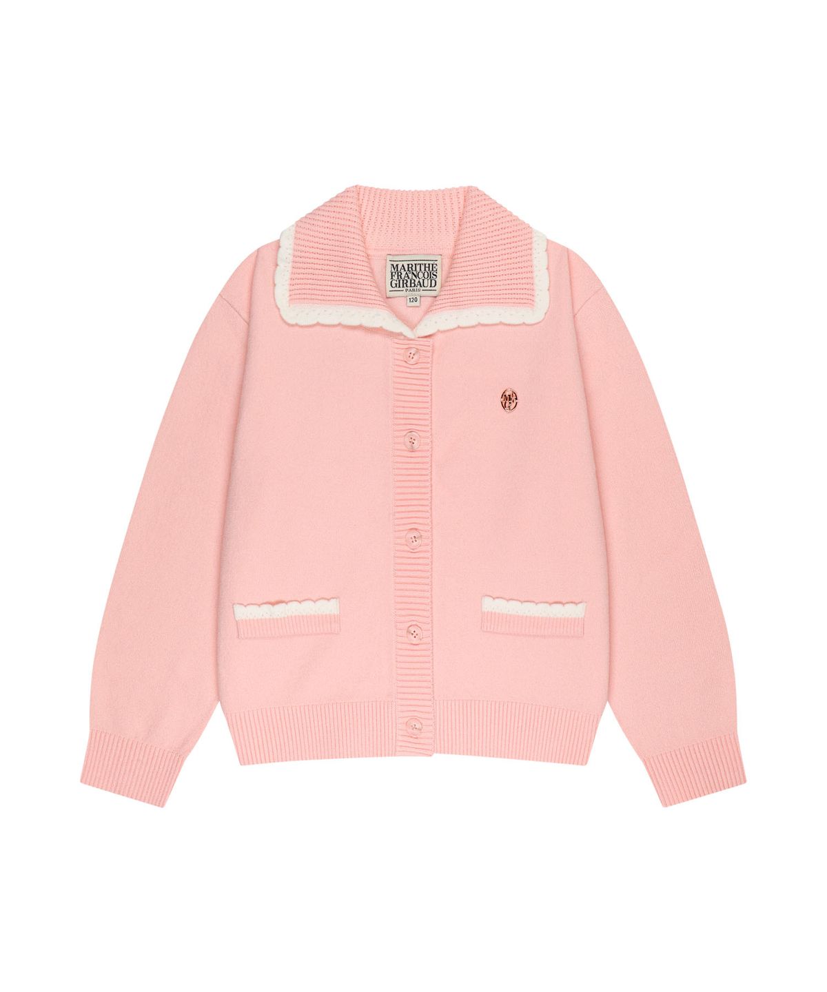 마리떼 키즈(MARITHÉ KIDS) KIDS W LACE COLLAR CARDIGAN pink