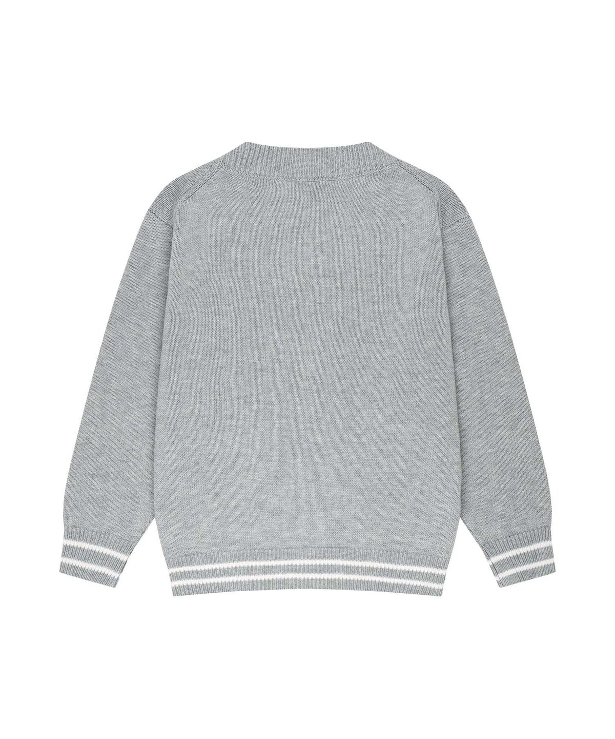 마리떼 키즈(MARITHÉ KIDS) KIDS EMBLEM V-NECK OVERSIZED CARDIGAN heather gray