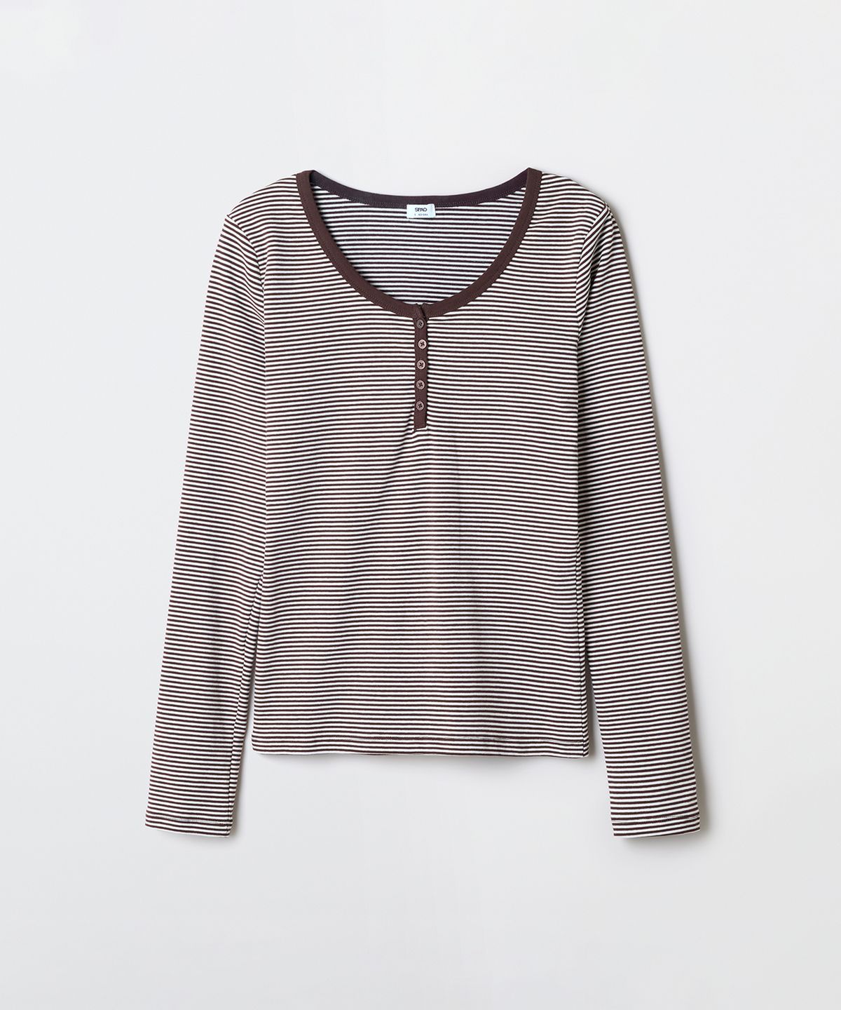 스파오(SPAO) 헨리넥 긴팔티_SPLWG23G02