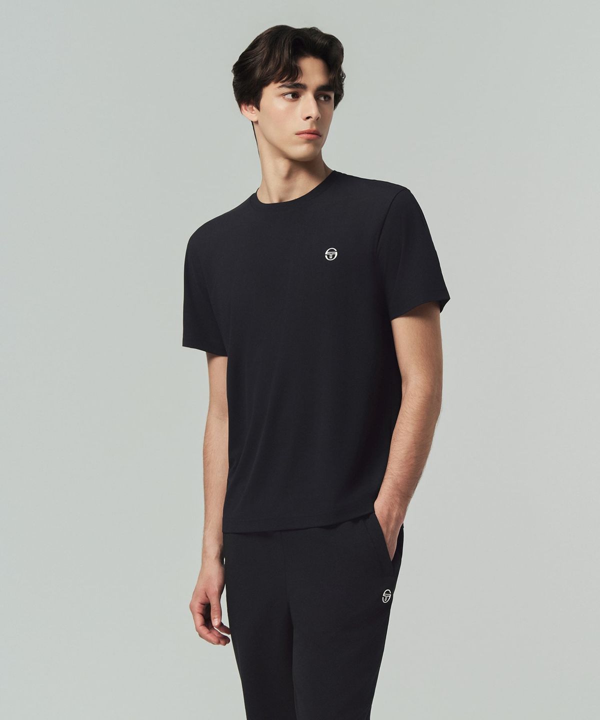 세르지오 타키니(SERGIO TACCHINI) M 레이프레쉬 피케 반팔 티셔츠 (Black)