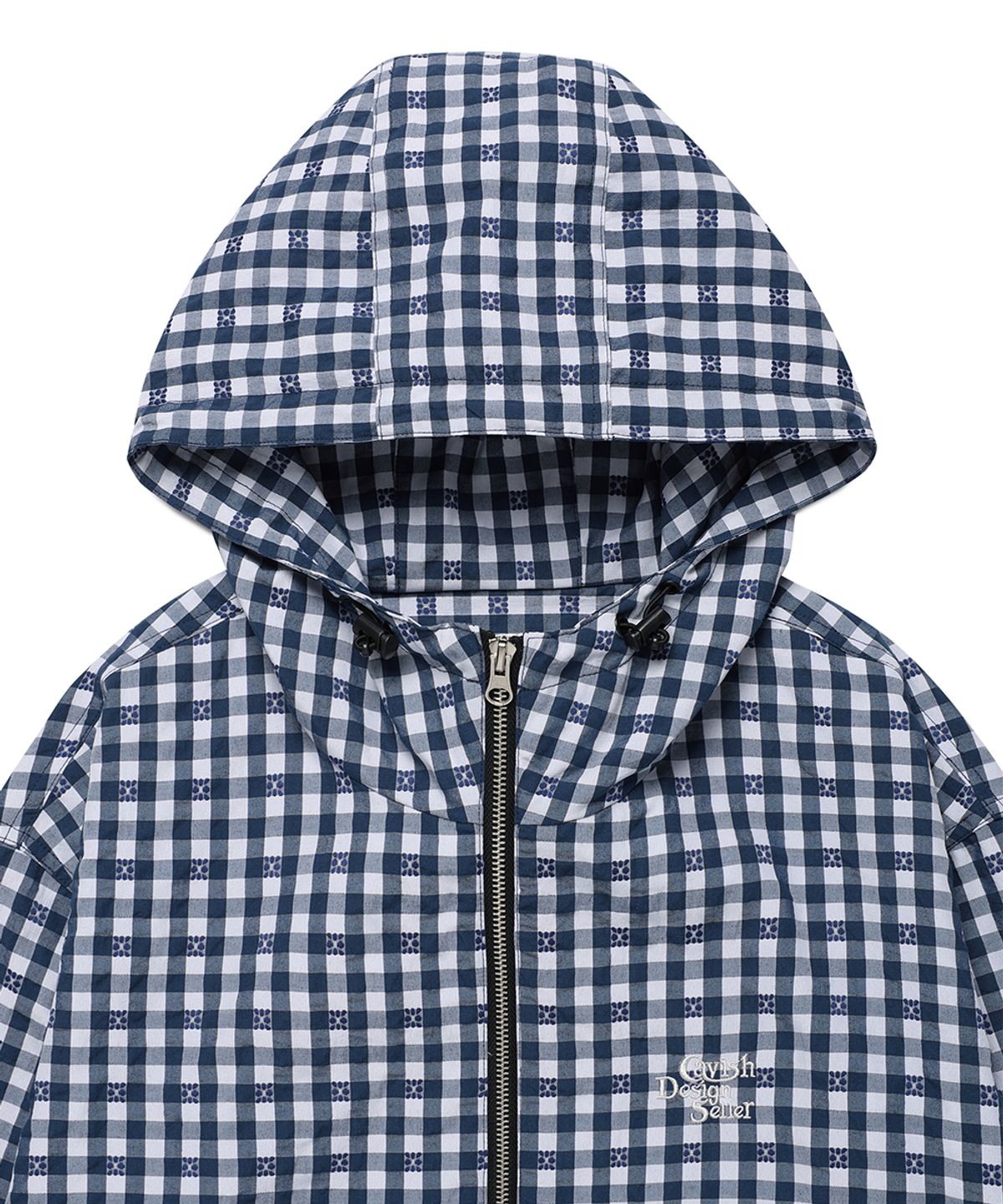 카비시(CAVISH) HOODED CHECK WIND BREAKER NAVY(CV2GSUB960A)