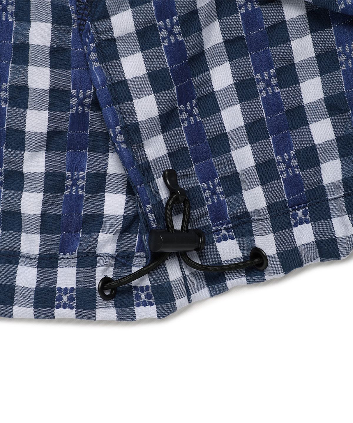 카비시(CAVISH) HOODED CHECK WIND BREAKER NAVY(CV2GSUB960A)