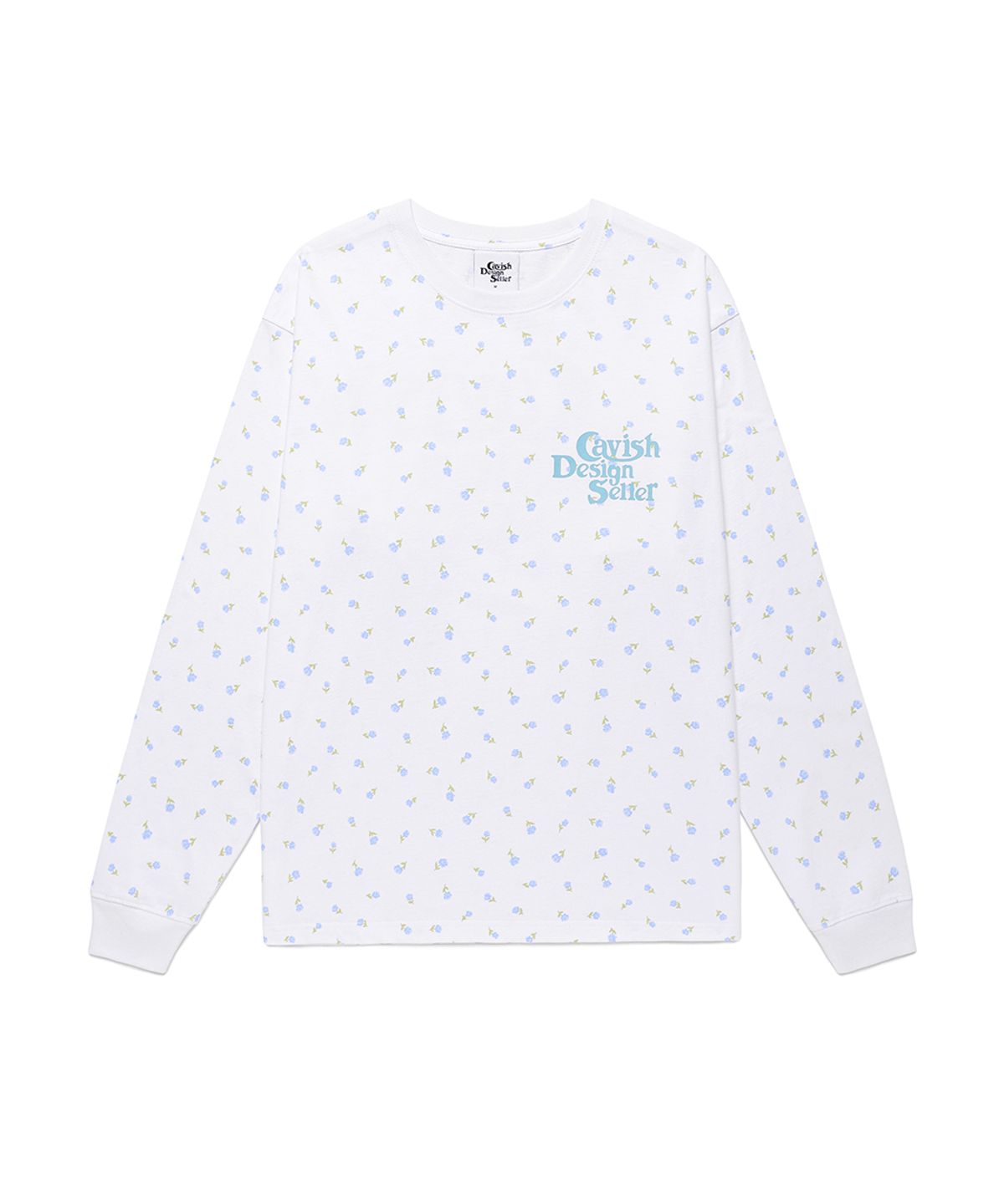 카비시(CAVISH) FLOWER SELLER LOGO LS TEE WHITE(CV2GSUT551A)