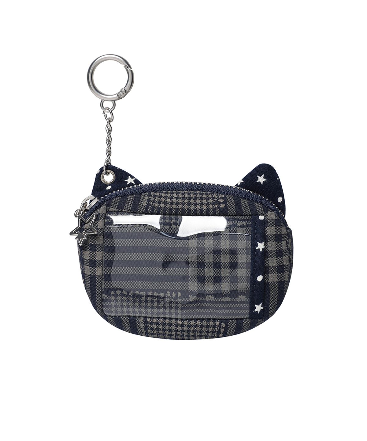 카비시(CAVISH) CAT CHECK POUCH KEYRING NAVY(CV2GSUAB60A)
