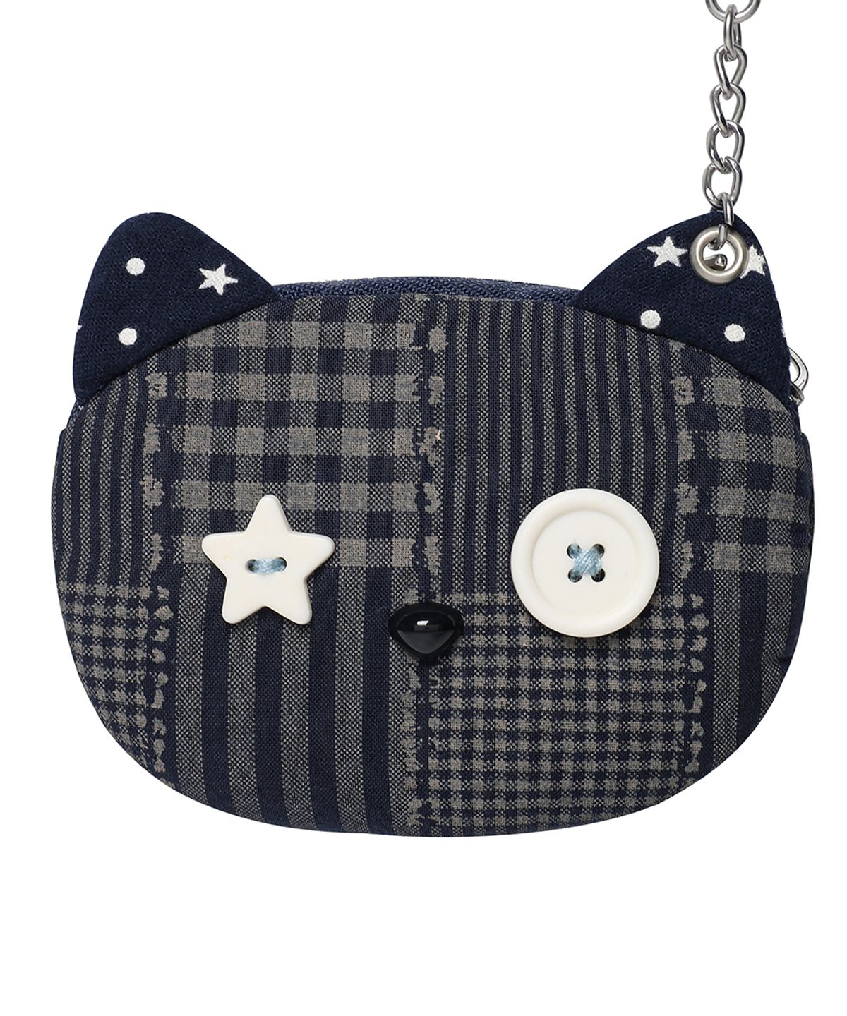 카비시(CAVISH) CAT CHECK POUCH KEYRING NAVY(CV2GSUAB60A)