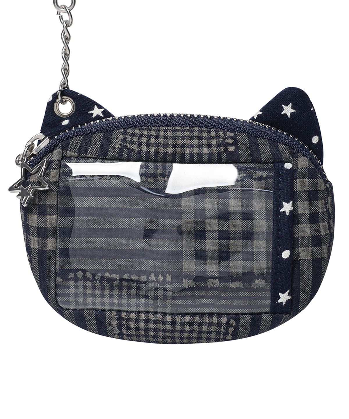 카비시(CAVISH) CAT CHECK POUCH KEYRING NAVY(CV2GSUAB60A)
