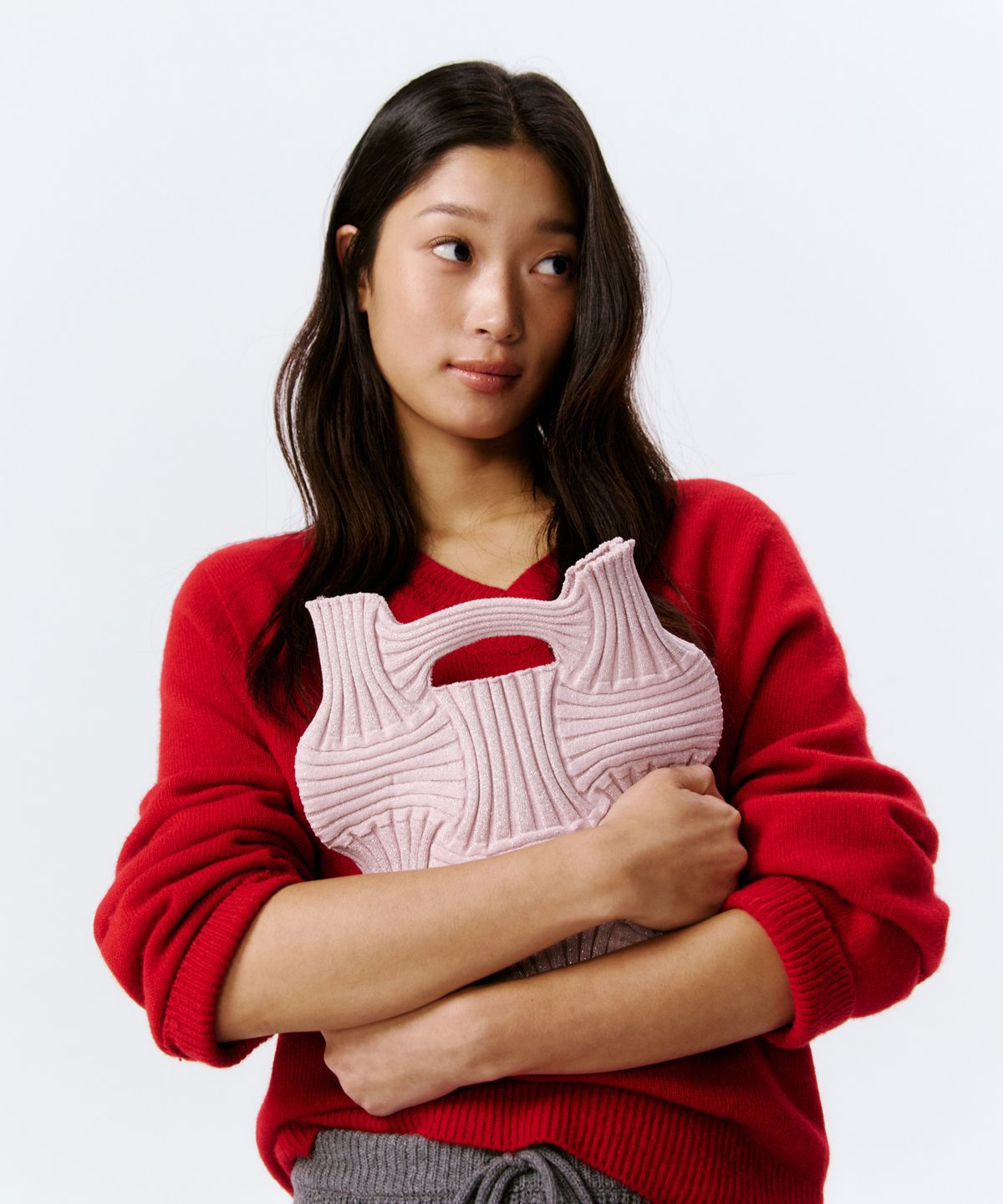플리츠마마(PLEATSMAMA) 뉴보우백 글리터페일핑크