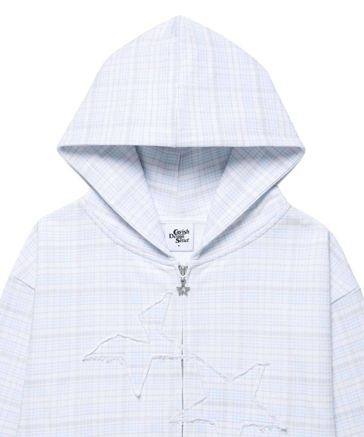 카비시(CAVISH) TWIN STAR CHECK ZIP UP HOODIE BLUE(CV2GSUM400A)
