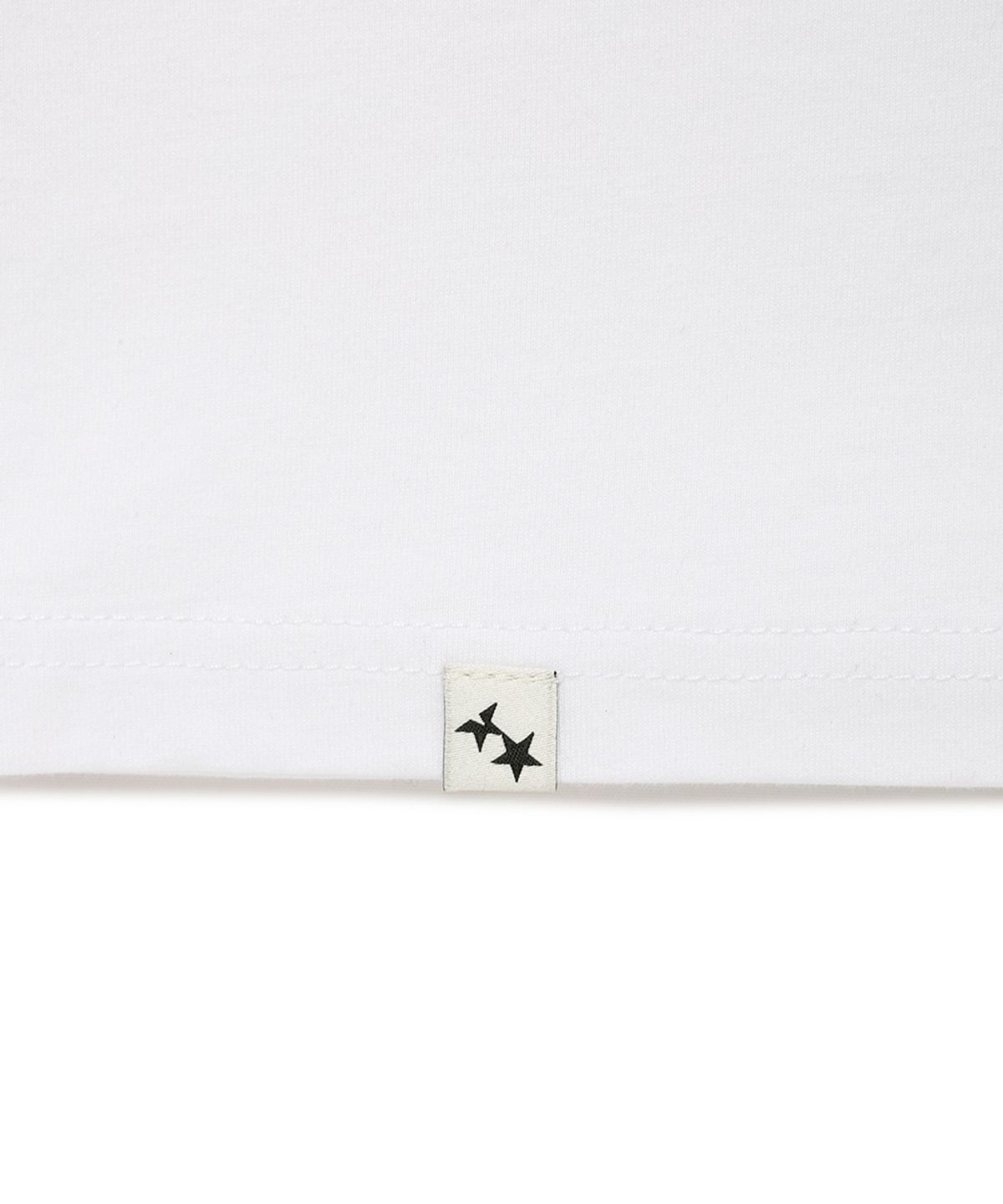 카비시(CAVISH) TWIN STAR CHECK APPLIQUE LS TEE WHITE(CV2GSUT555A)