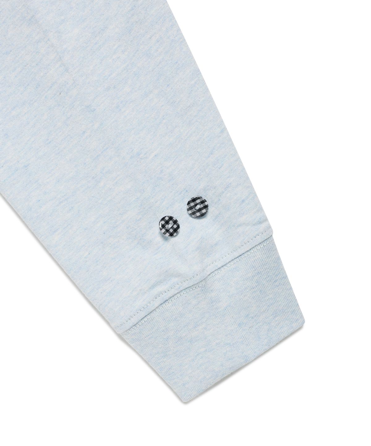 카비시(CAVISH) TWIN STAR CHECK APPLIQUE LS TEE BLUE(CV2GSUT555A)