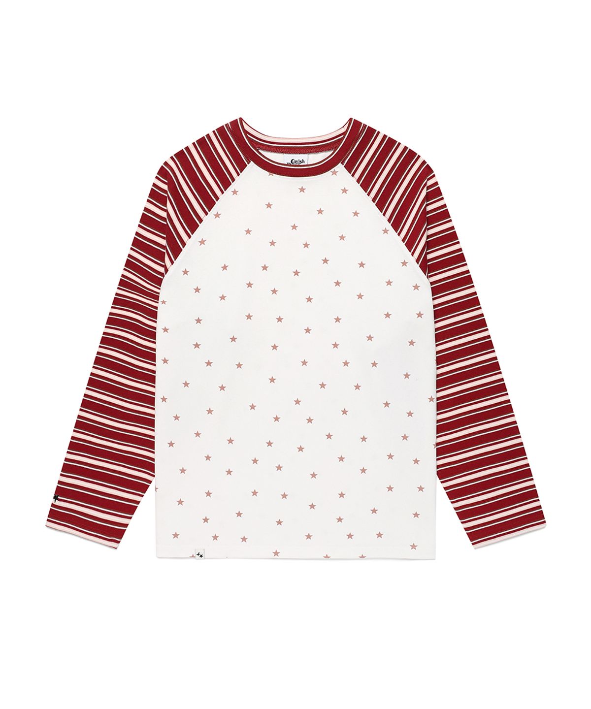 카비시(CAVISH) STRIPED STAR RAGLAN LS TEE WHITE(CV2GSFT550A)